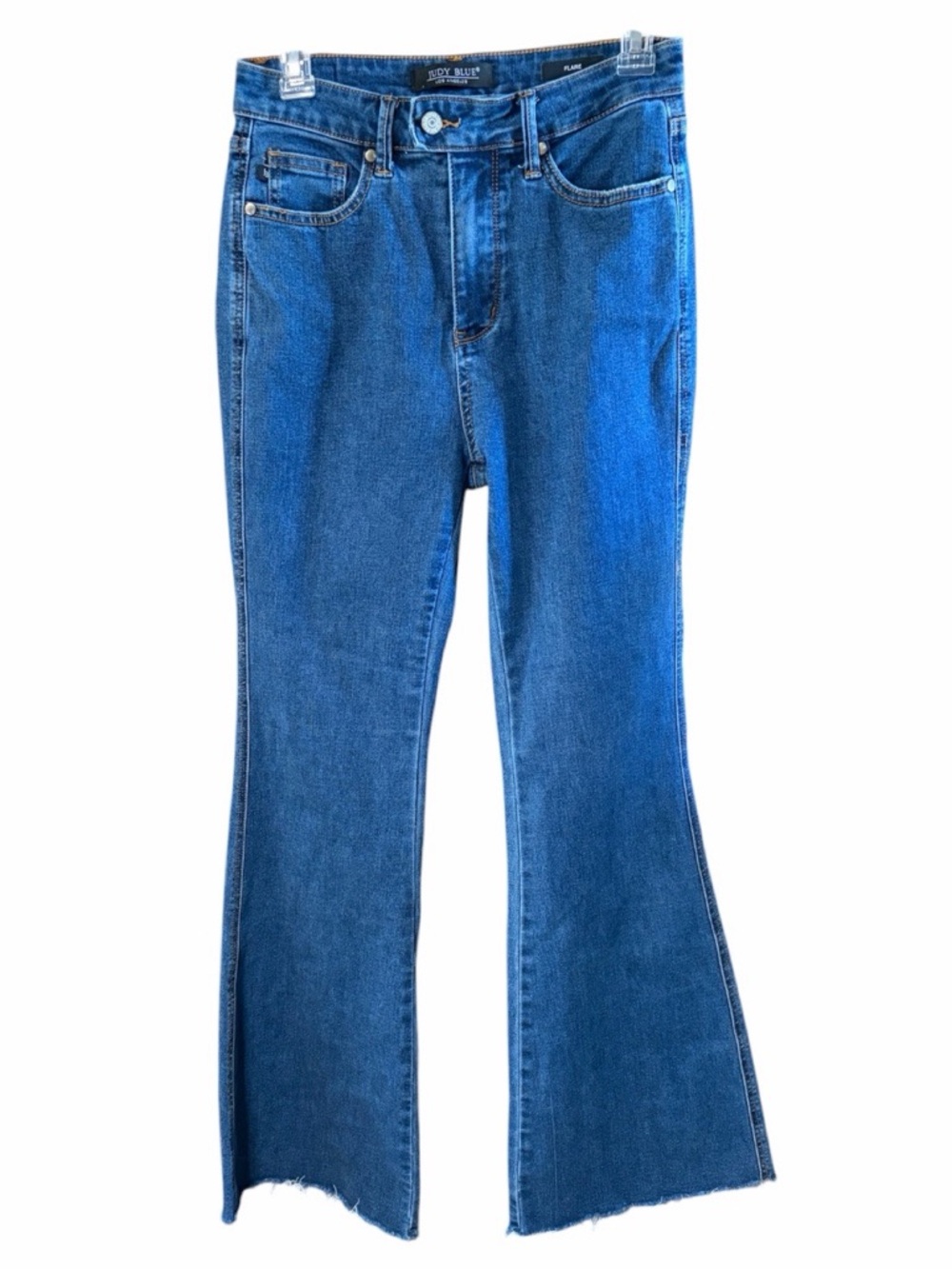 Judy Blue Frayed Hem Flare Jeans